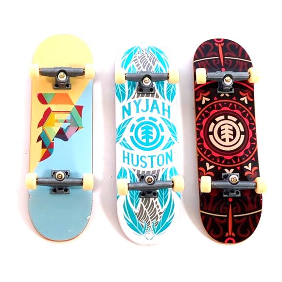 VTG Tech Deck Lot of 3 Skateboard 4" Fingerboards Element Nyjah Huston Primitive - Picture 1 of 4